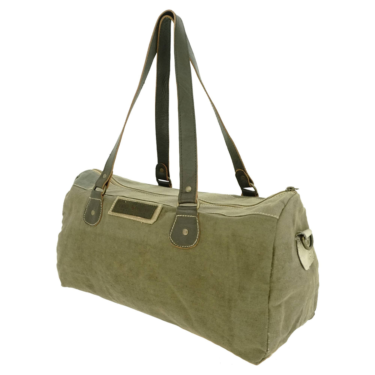 Vintage Addiction Recycled Military Tent Overnight Duffle/Crossbody Bag