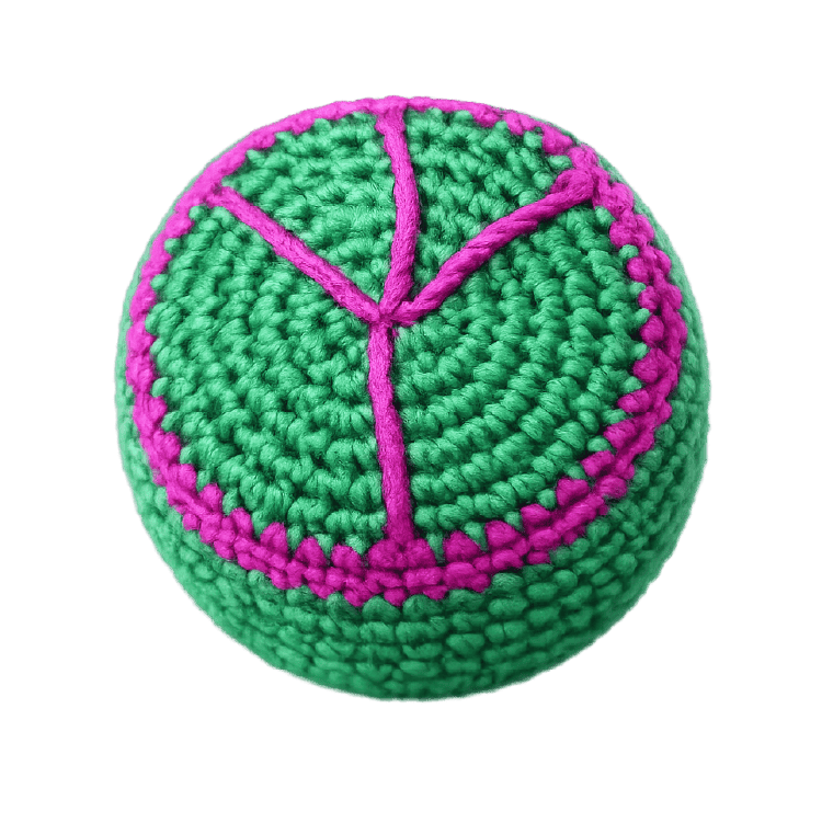 Novelty Brands Extreme Retro Hand-Knitted Kick Pouch Footbag