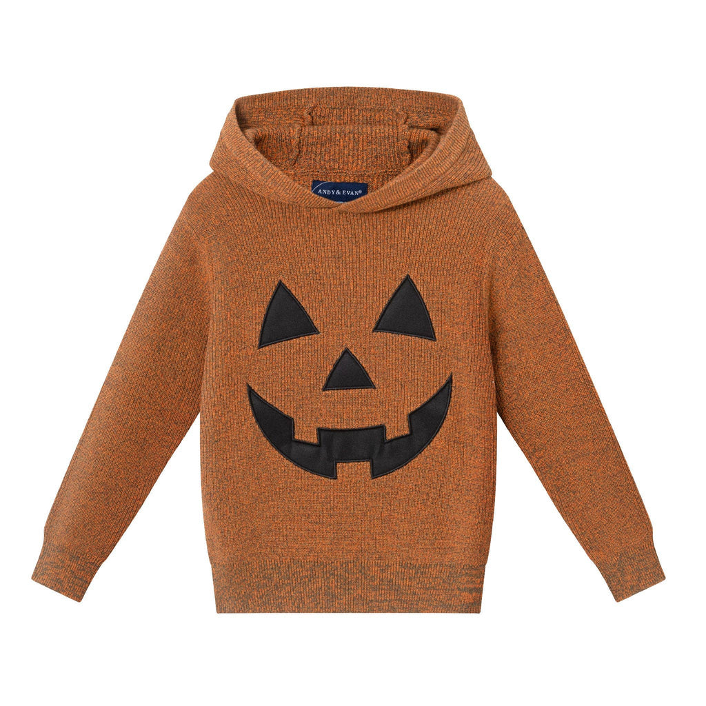 Kids Hooded Sweater | Orange Pumpkin Orange