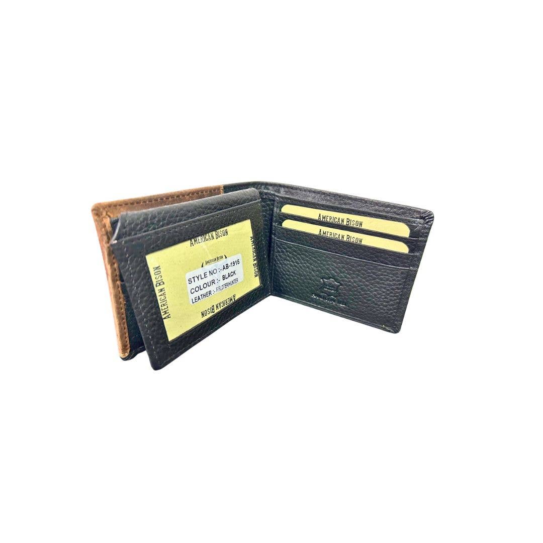 Mixed Media Bifold Rodeo Wallet with Medallion AB1915