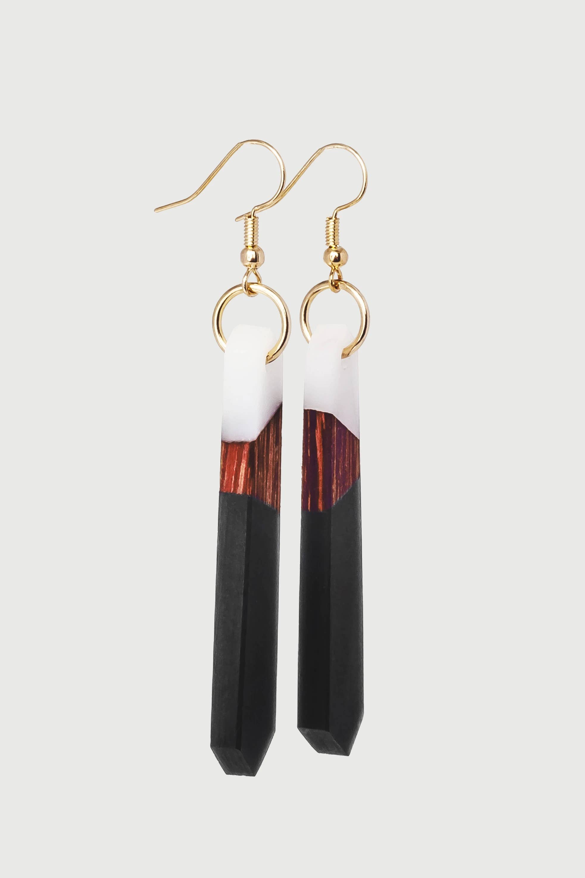 Wooden Element Wood & Resin Earrings