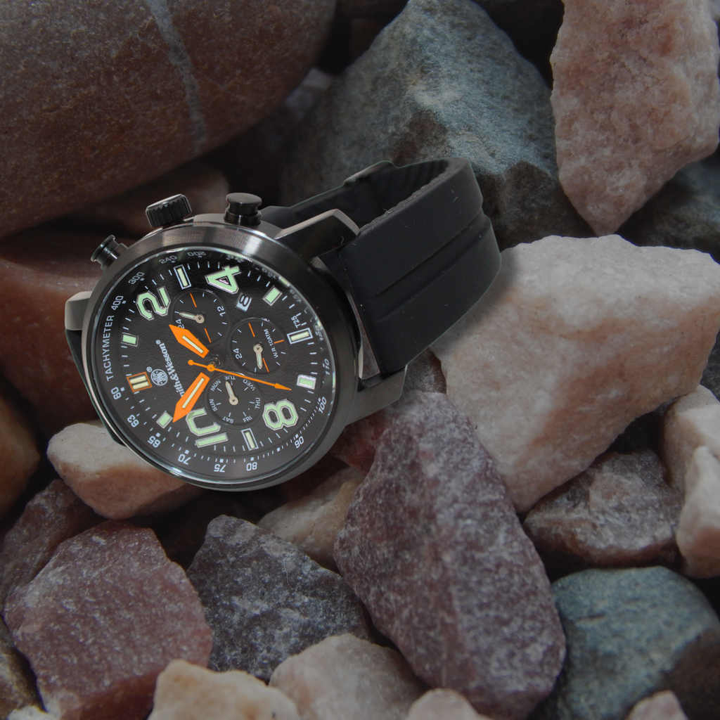 Black Smith & Wesson Tritium Chronograph Gold