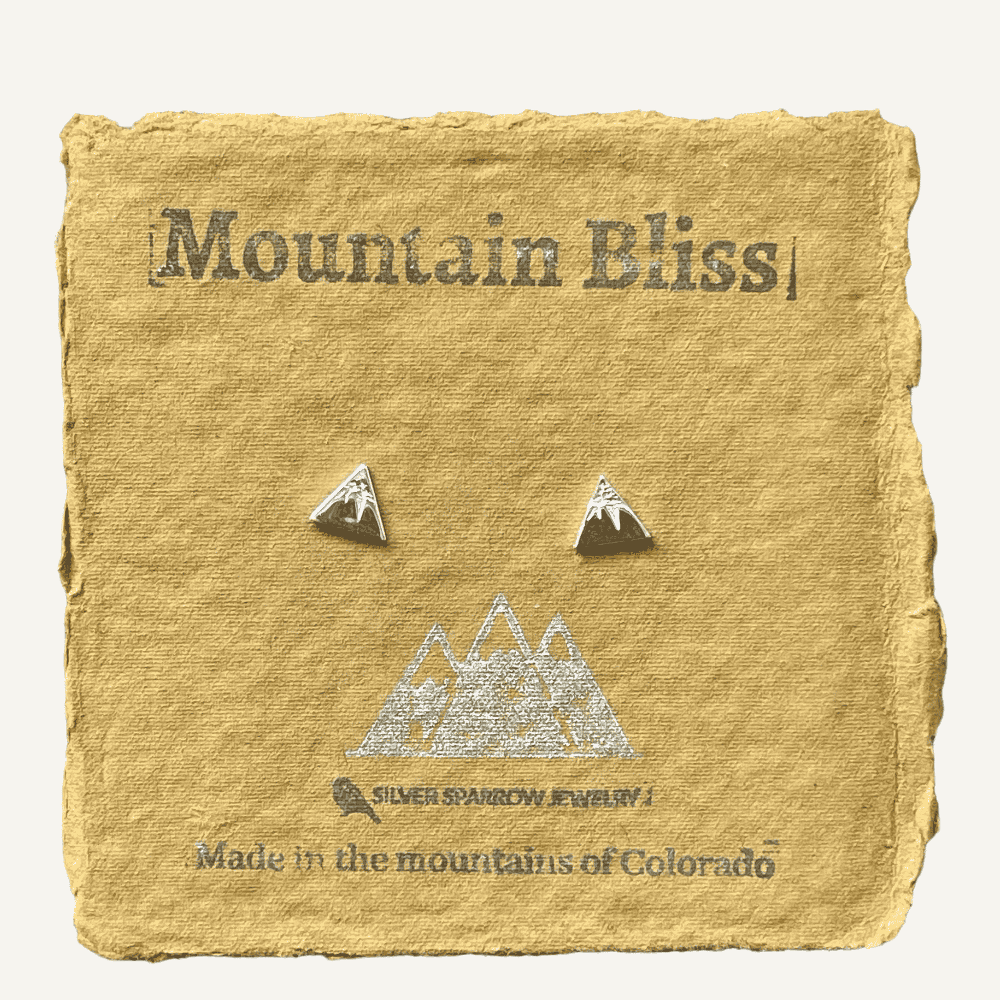 Silver Sparrow Jewelry Sterling Silver mountain stud earrings