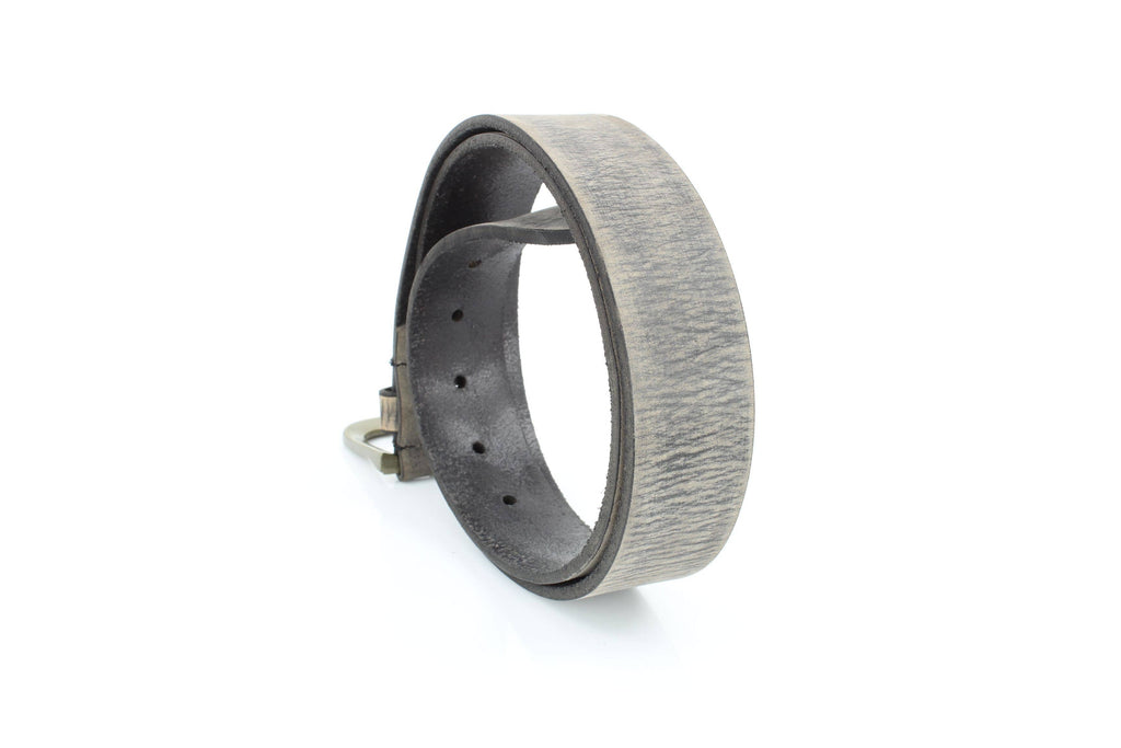 Matte Distressed Variegated Leather Belt