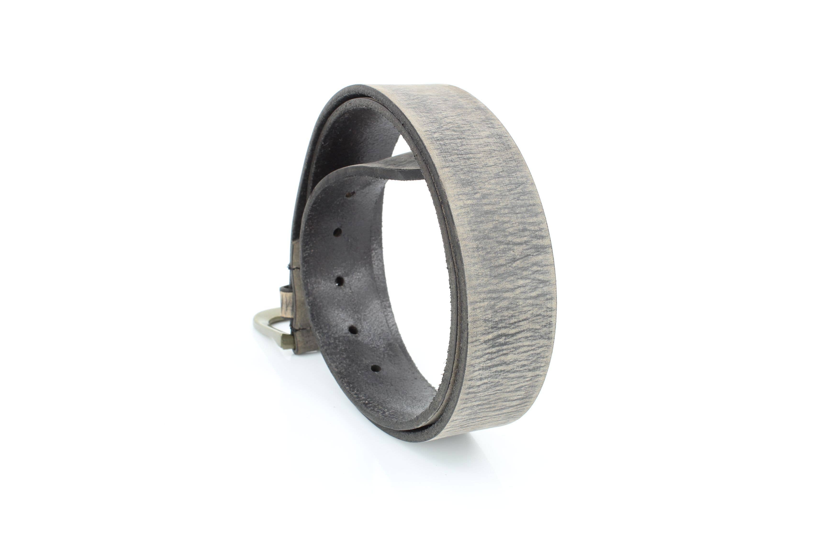 Matte Distressed Variegated Leather Belt