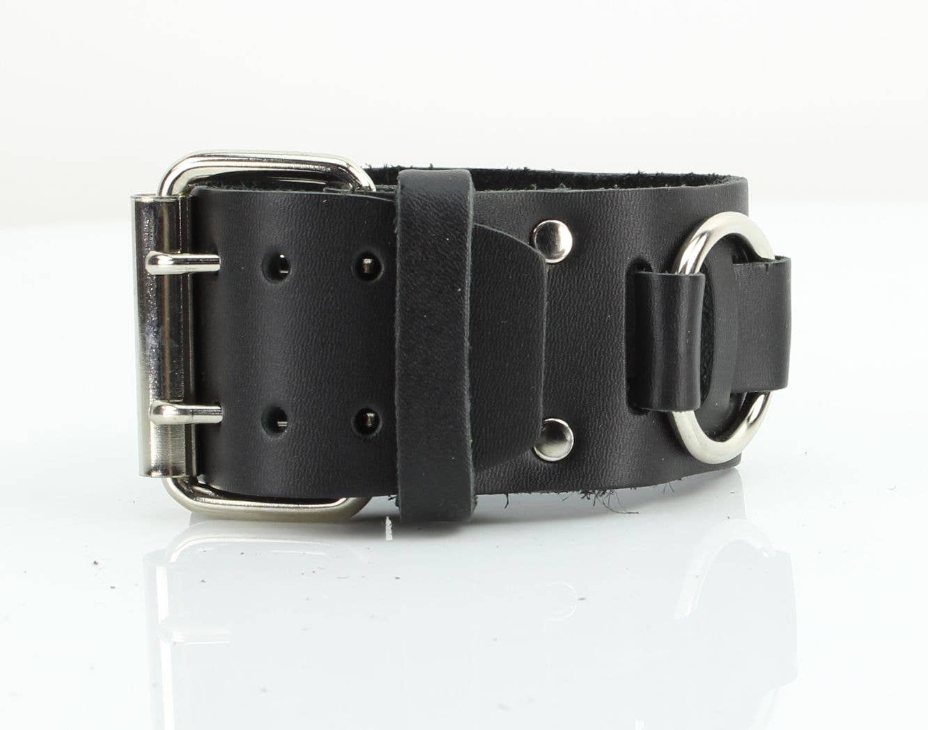 Double Ring Leather Watch Band Style: WB07