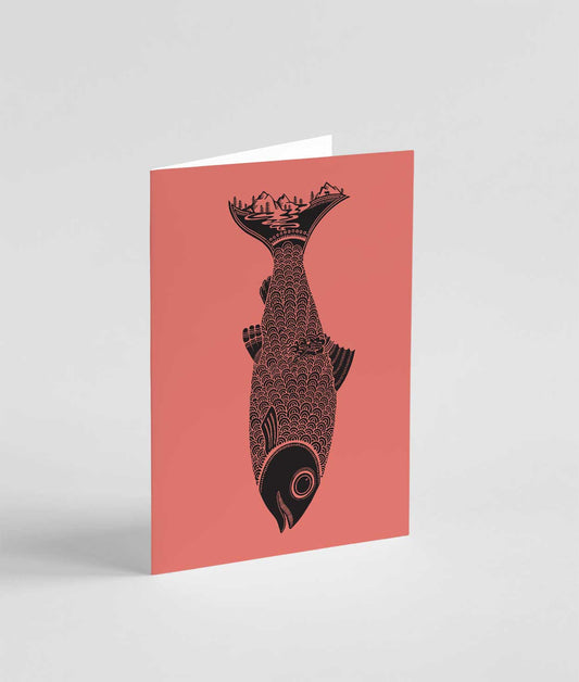 Salmon Greeting Card