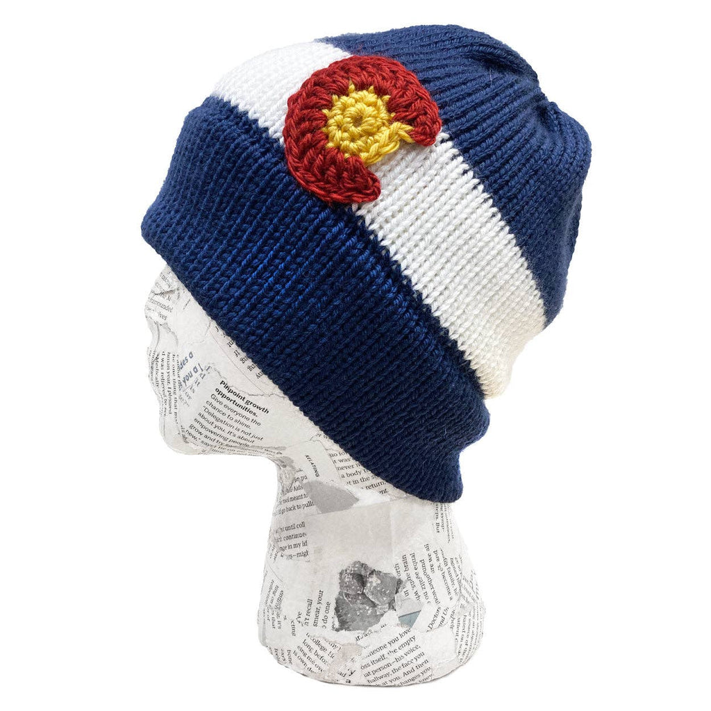 Colorado Flag Knit Beanie Navy