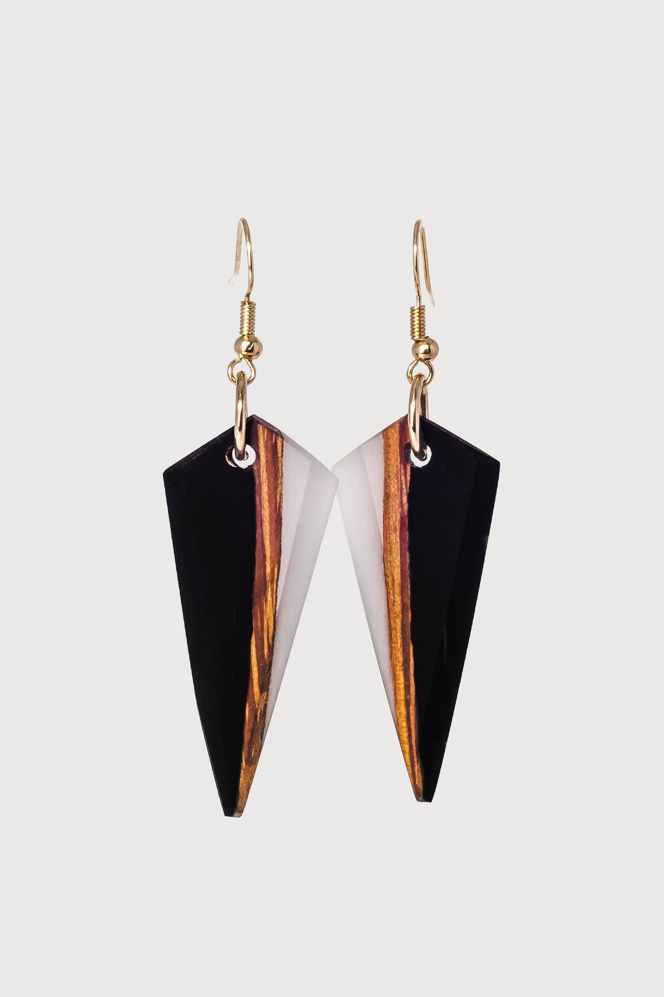 Wooden Element Wood & Resin Earrings