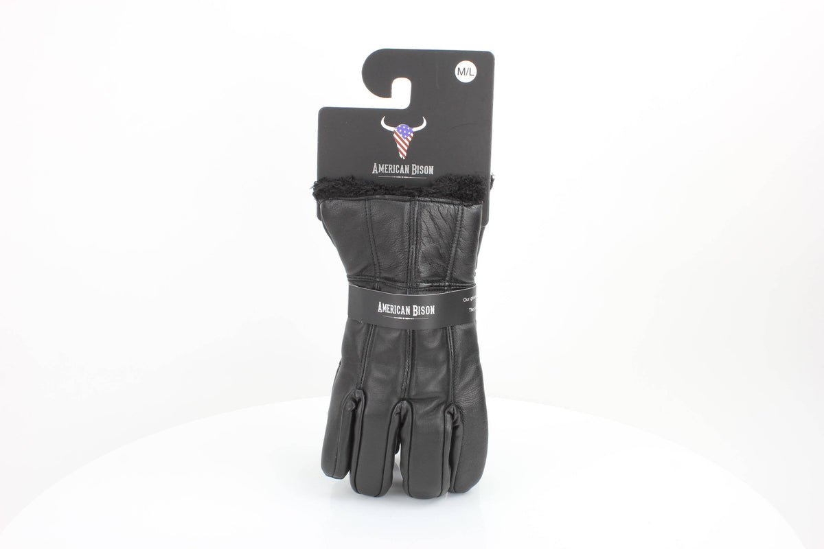Leather Impressions Inc Sheepskin Leather Gloves with Black Sherpa Lining ABGL102SH
