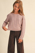heart and arrow TWEEN KIDS GIRLS WAVY KNITWEAR PULL OVER (7-14)