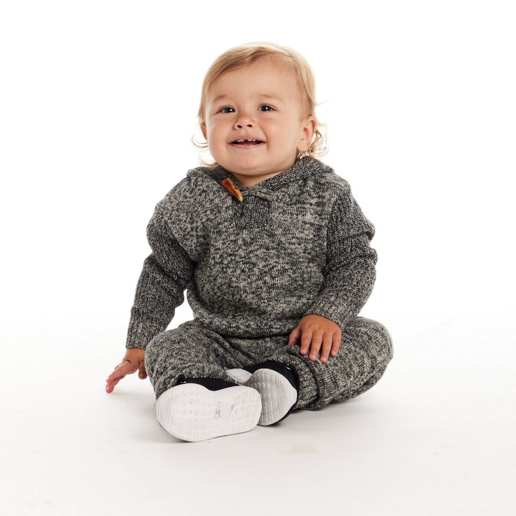 Infant Hooded Toddle Romper | Grey Heather
