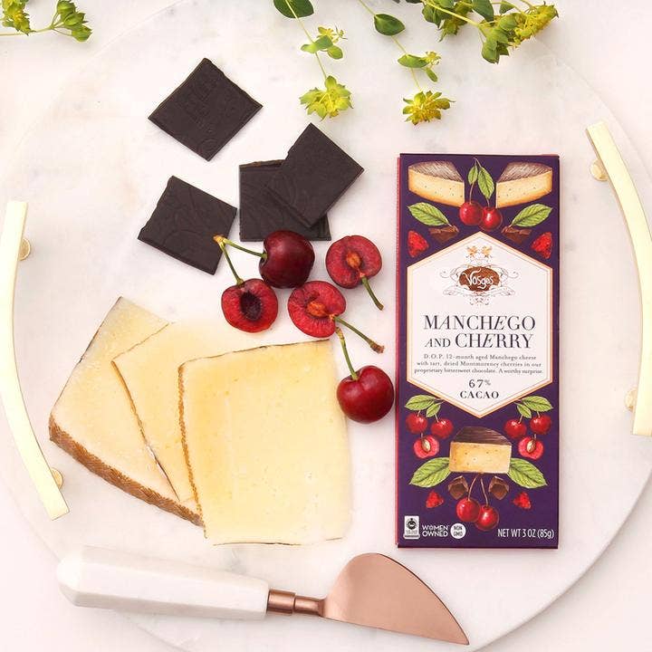 Dark Chocolate Bar w/ Manchego Cheese & Cherry - Gourmet