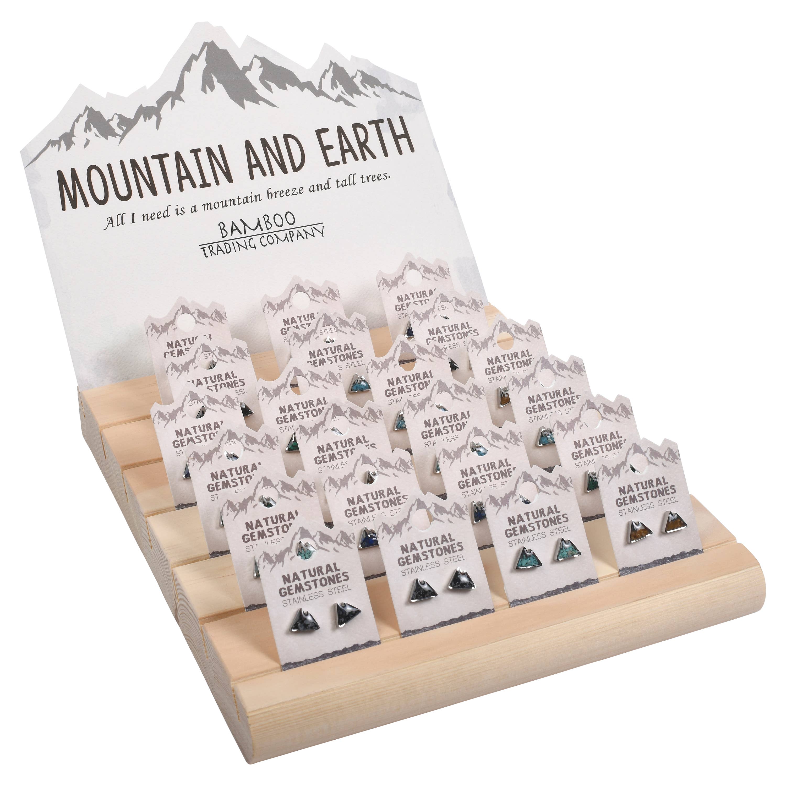 Bamboo Trading Company Mountain and Earth Post Earrings