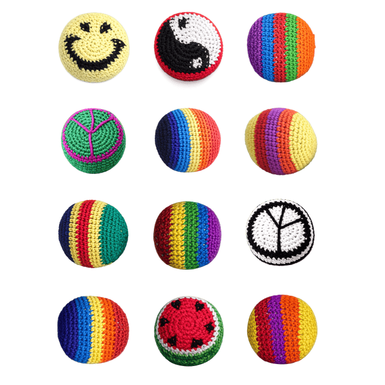 Novelty Brands Extreme Retro Hand-Knitted Kick Pouch Footbag