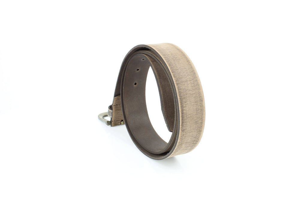 Matte Distressed Variegated Leather Belt
