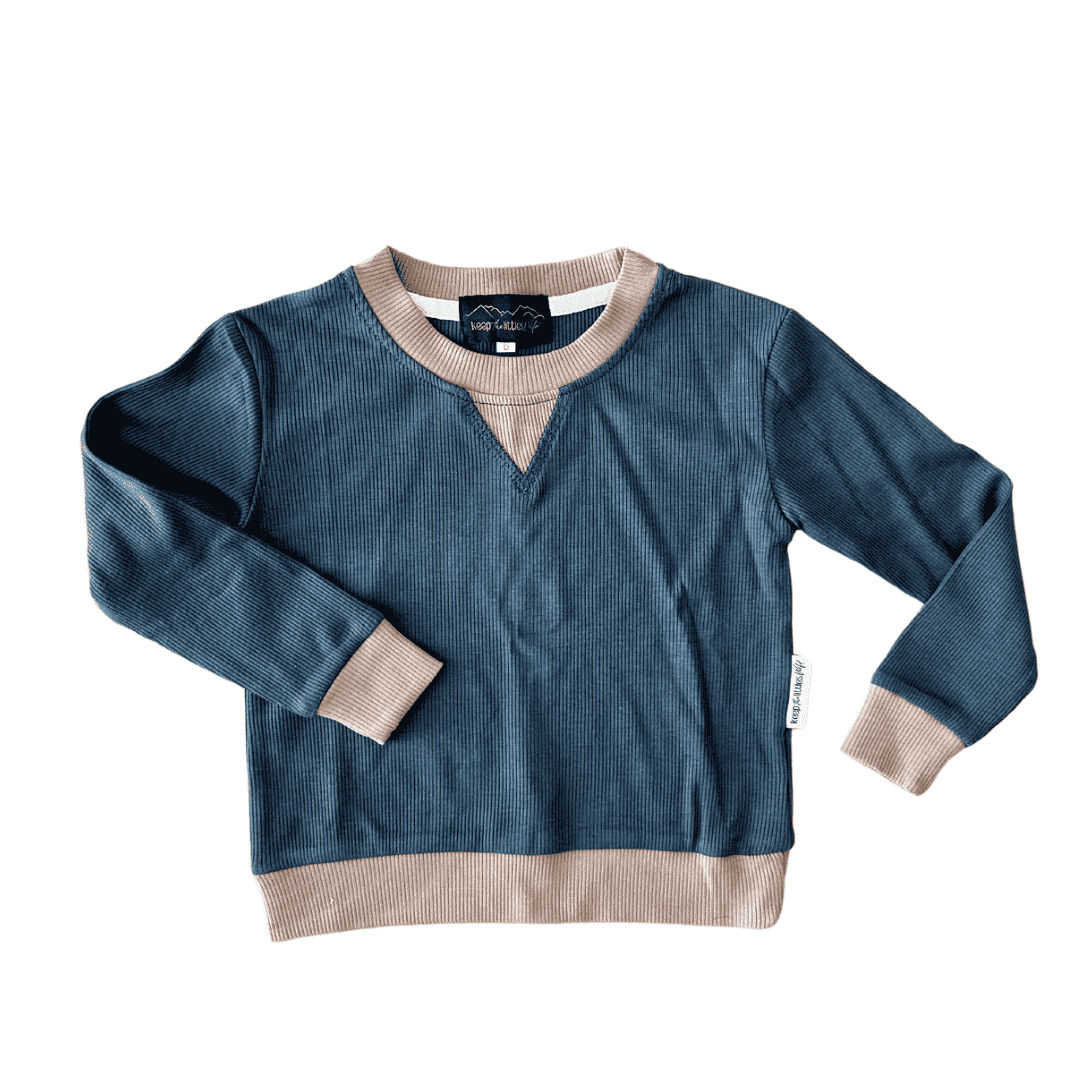 Keep the Littles Wild Ribbed bamboo crew