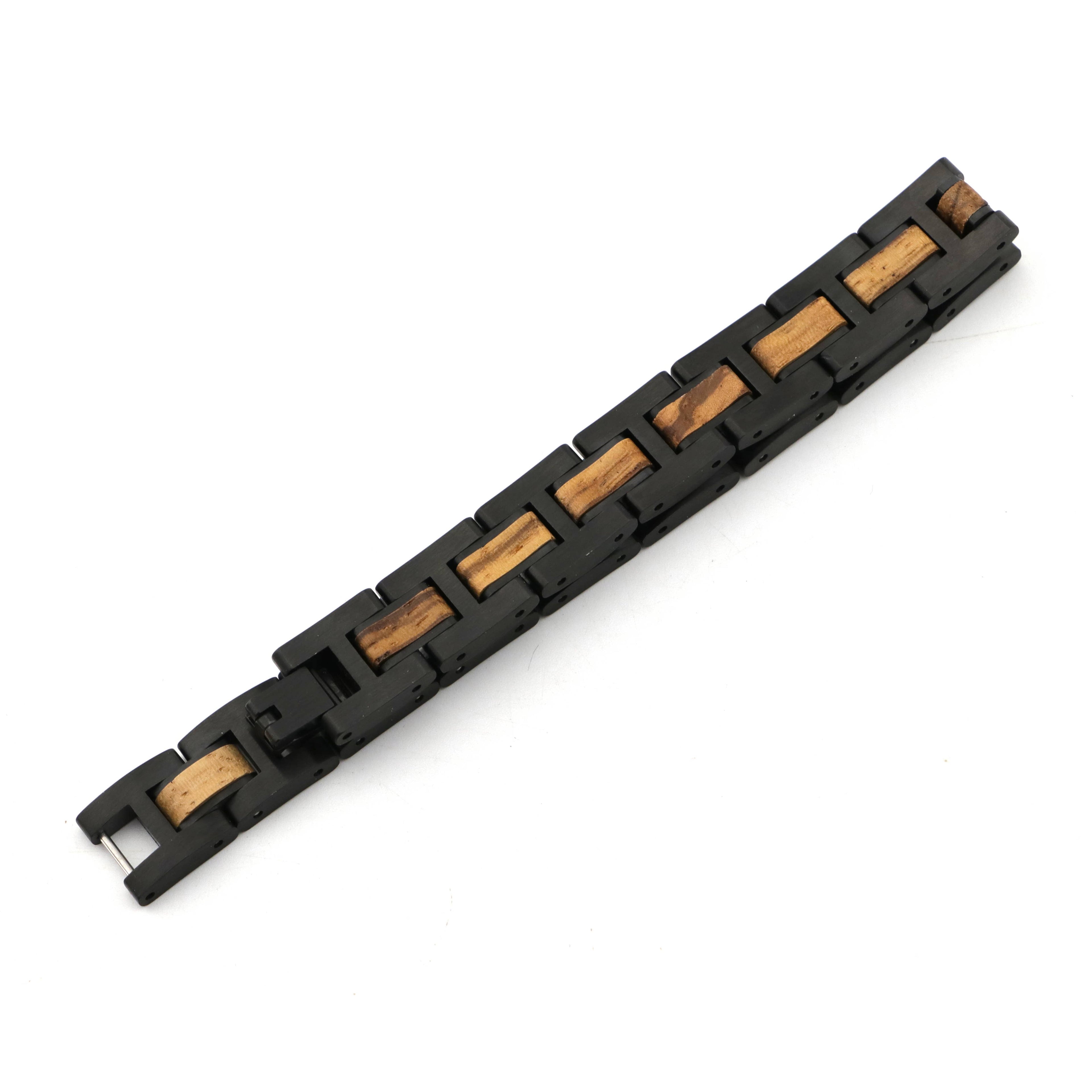 Nero- Wood & Metal Bracelet