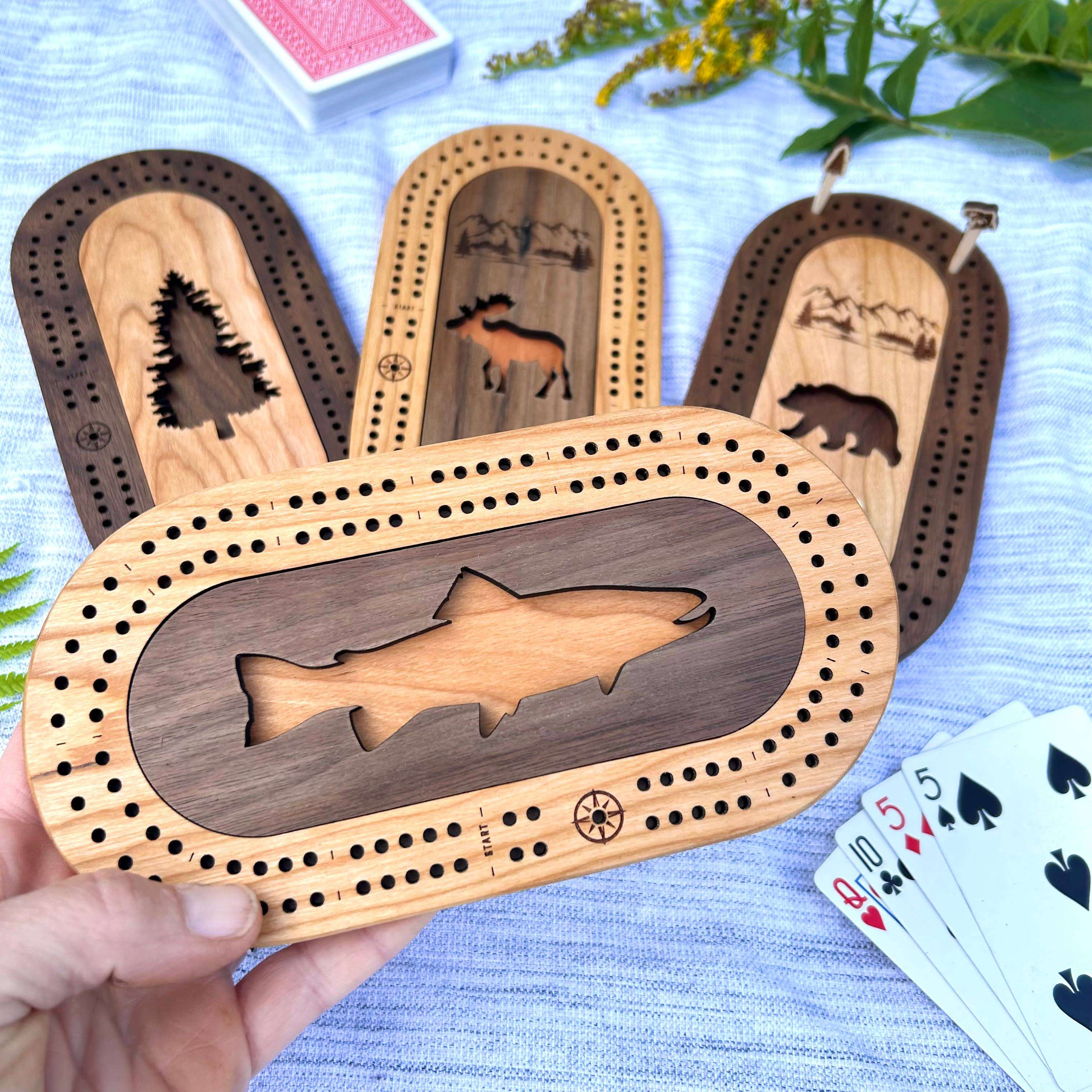 Cast & Carve Steamboat Springs Travel Cribbage Board
