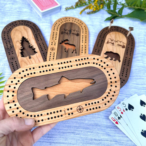 Wildlife Mini Travel Cribbage Board