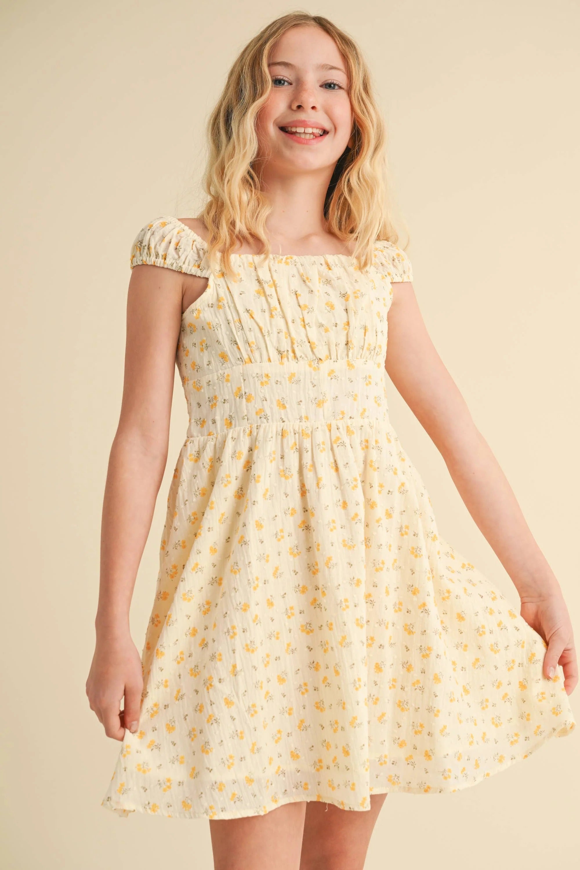 Corset Ruched Shoulder Dress