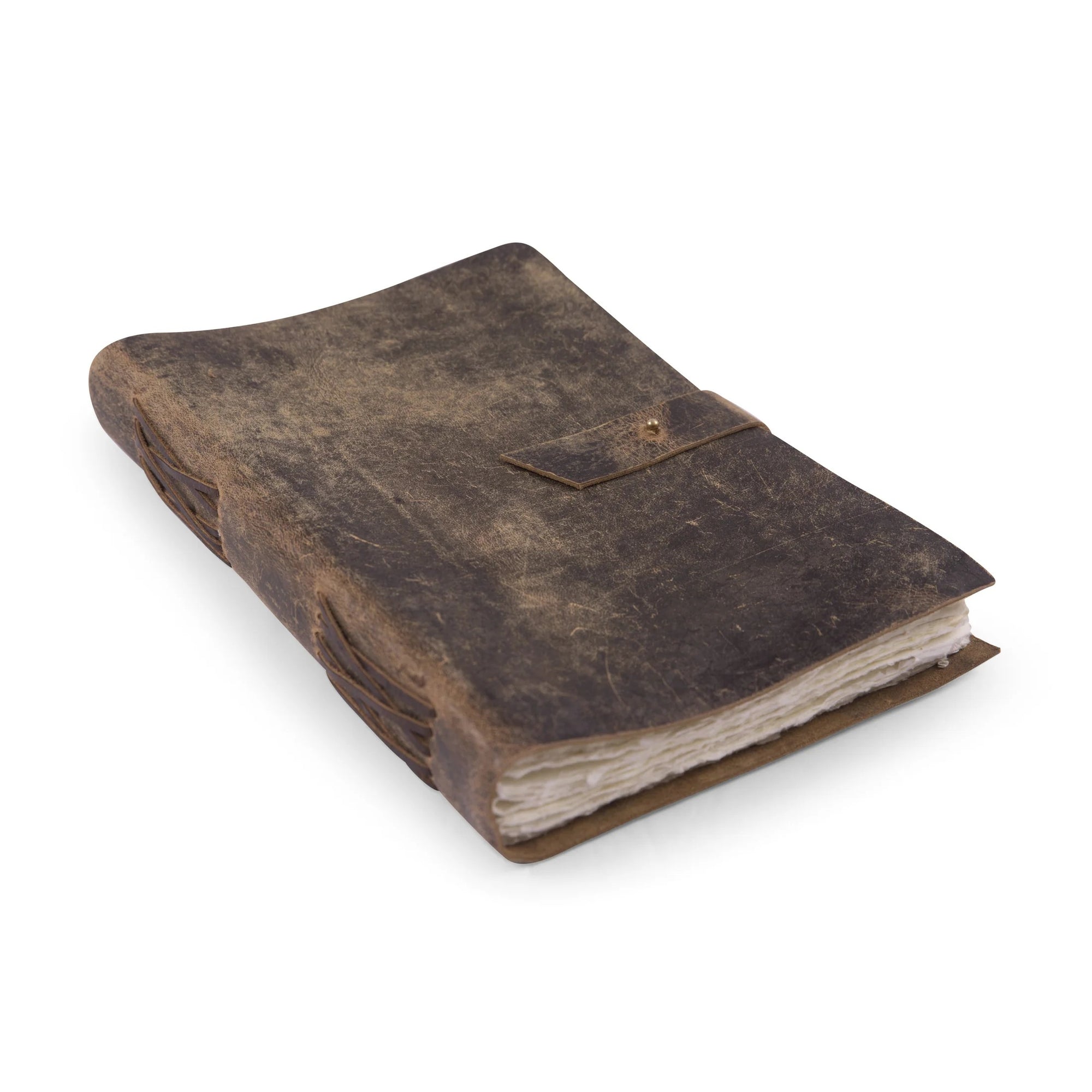 Leather Journal Scratched Brown Leather