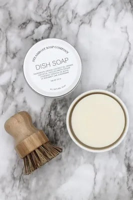 Ceramic Soap Dish and Brush