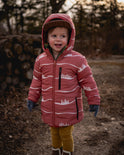 Reversible Kids Puffy Rust Hills Brown