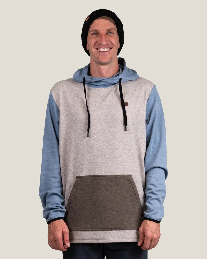 Men's Torreys Fleece Hoodie Beige and Dusty Blue