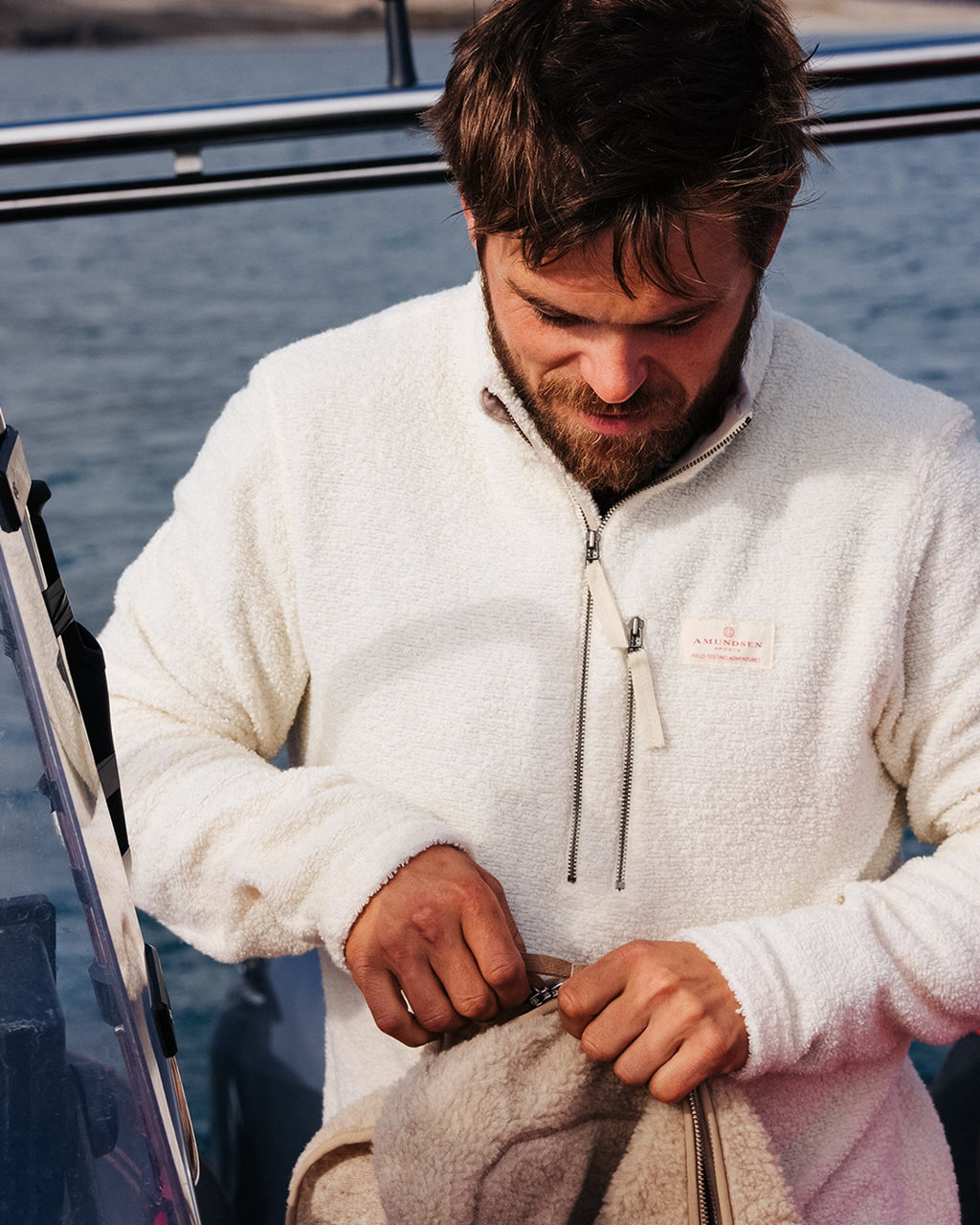 Men's Wool Terry Hut Half-Zip