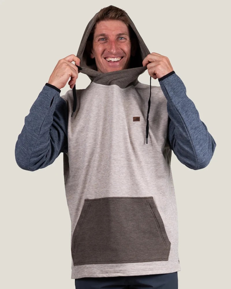 Men's Torreys Fleece Hoodie Brown and Blue