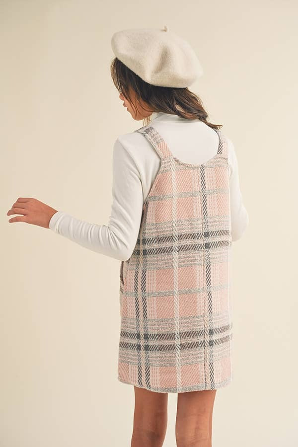 heart and arrow Boucle Pinafore Dress