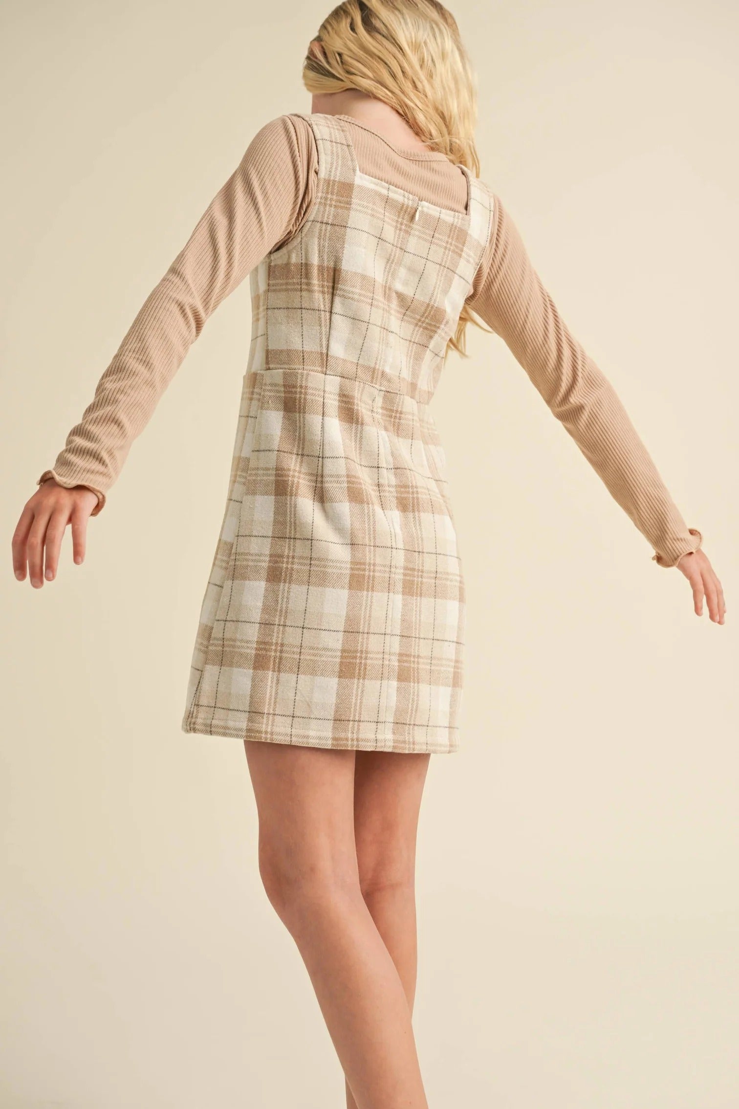 Kids Plaid Sheath Dress