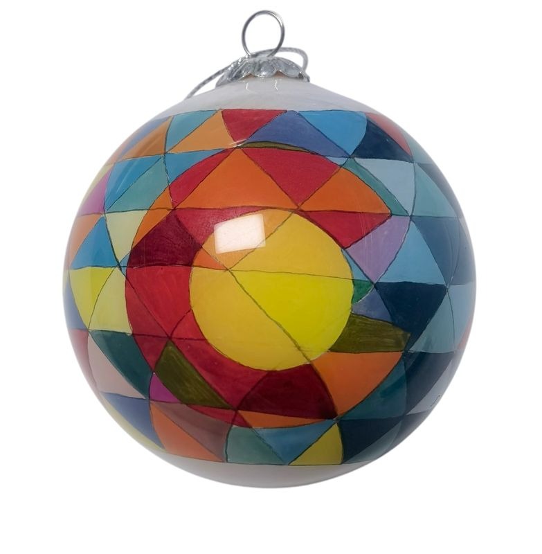 Hand Painted Glass Ornaments Colorado Triangle