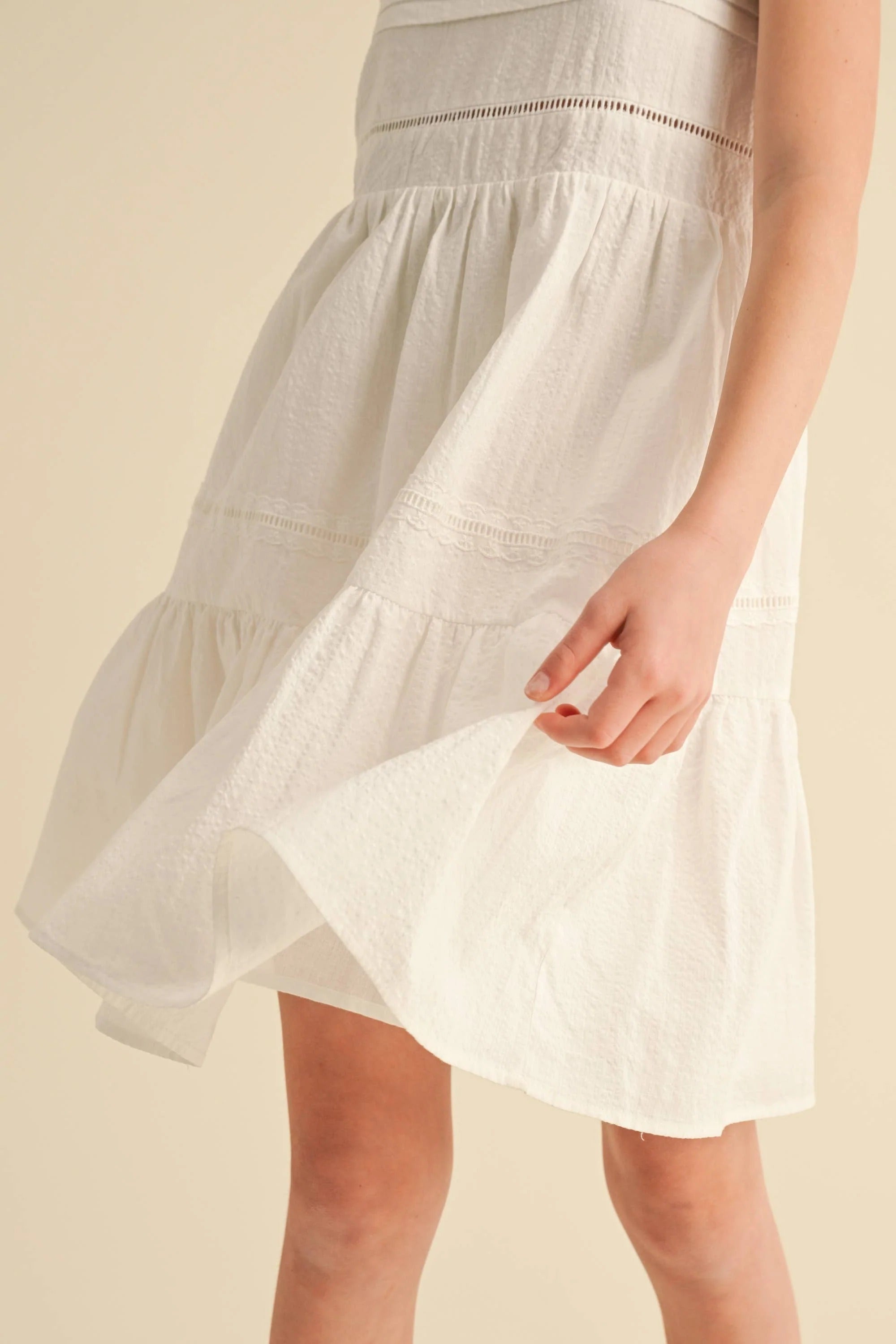 Mini Swing Dress White