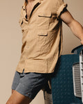 Traveler's Linen Short Sleeved Shirt Natural