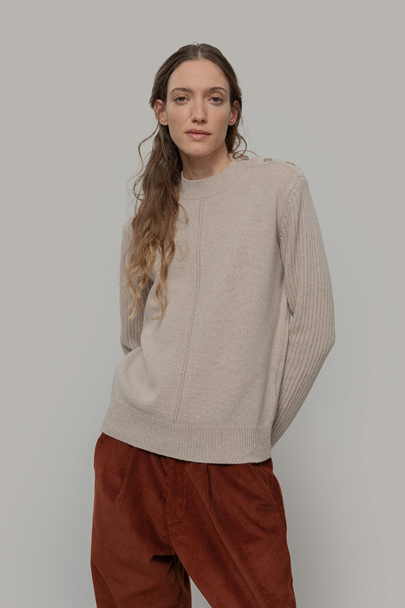 Barbara Women's Recycled Cashmere Mock-Neck Sweater