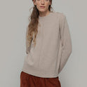 Barbara Women's Recycled Cashmere Sweater Cantuccino Beige