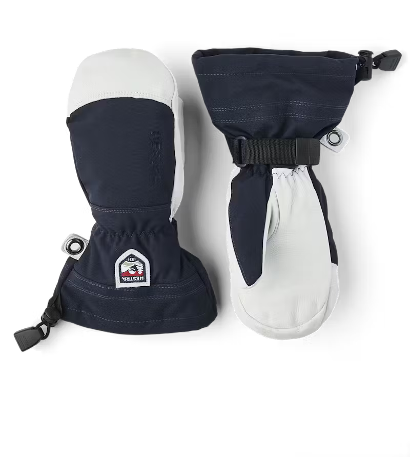 Hestra Army Leather Heli Ski Jr. Mitt Navy Unisex