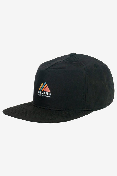 White Water Nylon Hat Black Passion