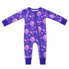 Keep the Littles Wild Bamboo Zippy Purple Mountain Ribbed Bamboo