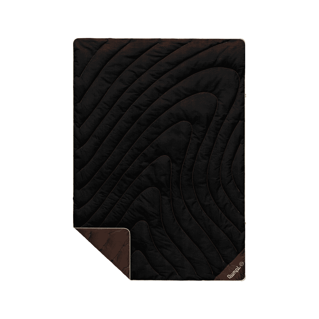 Rumpl Campfire Puffy Throw Blanket Black Mocha Compact Throw