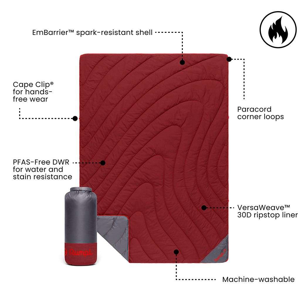 Rumpl Campfire Puffy Throw Blanket