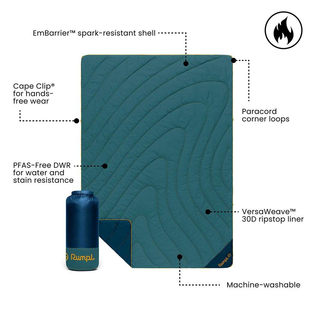 Rumpl Campfire Puffy Throw Blanket