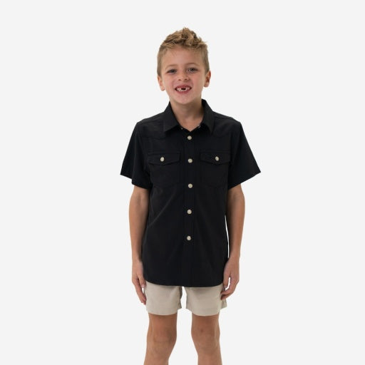 Youth Performance Western Shirt Black