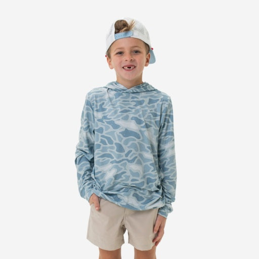 Youth Performance Hoodie Seaside Camo