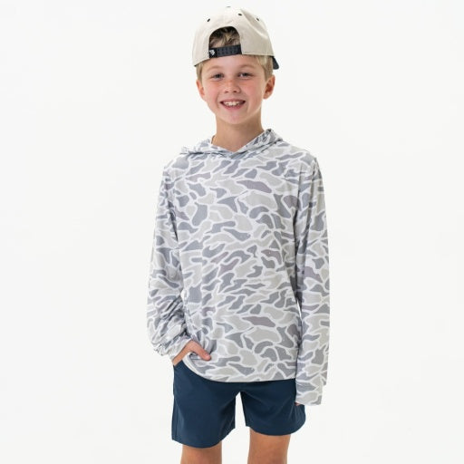 Youth Performance Hoodie White Camo