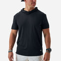 BURLEBO Short Sleeve Performance Hoodie Black
