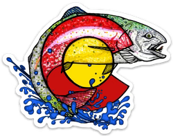 Blue Dog Stickers Colorado Trout