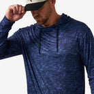 Performance Hoodie Navy Marsh Camo